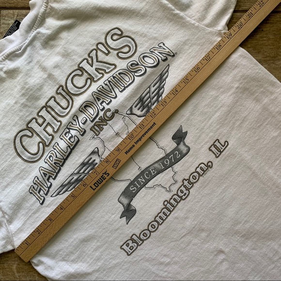 Vintage 90s Harley-Davidson embroidered flag tee - Picture 9 of 10